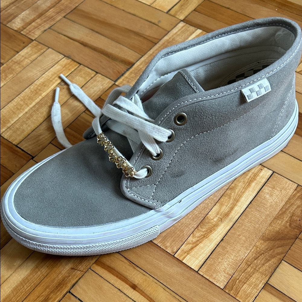 VANS High-Top Sneakers with Gold Accent